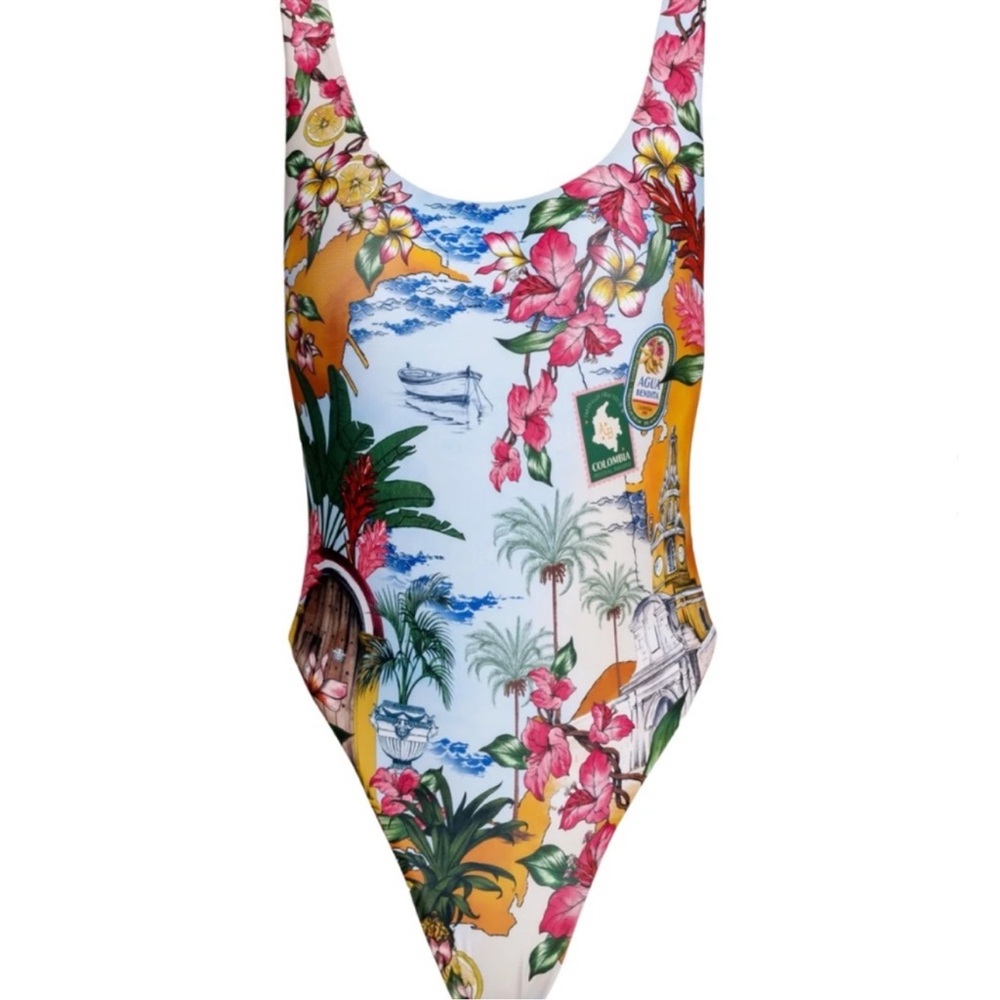 NWT Anthropologie Agua Bendita Tribeca Ventura One-Piece Swimsuit Size M Medium - Picture 6 of 7